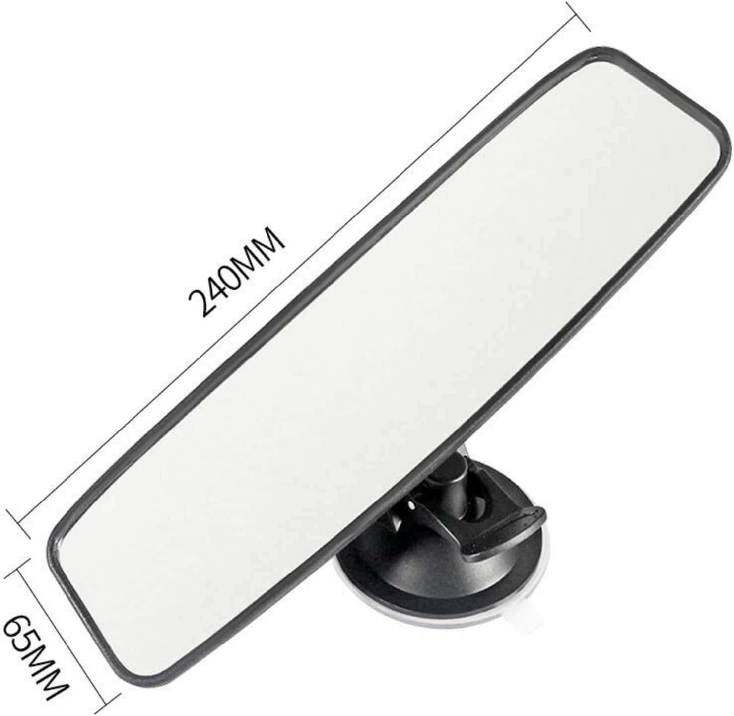 Rear View Mirror Learner Driving Instructor Examiner Mirror Car Interior Mirror Wide Angle 360&deg; Rotating Adjustable with Suction Cup for Car SUV Trucks (240 X 65Mm) image number 1