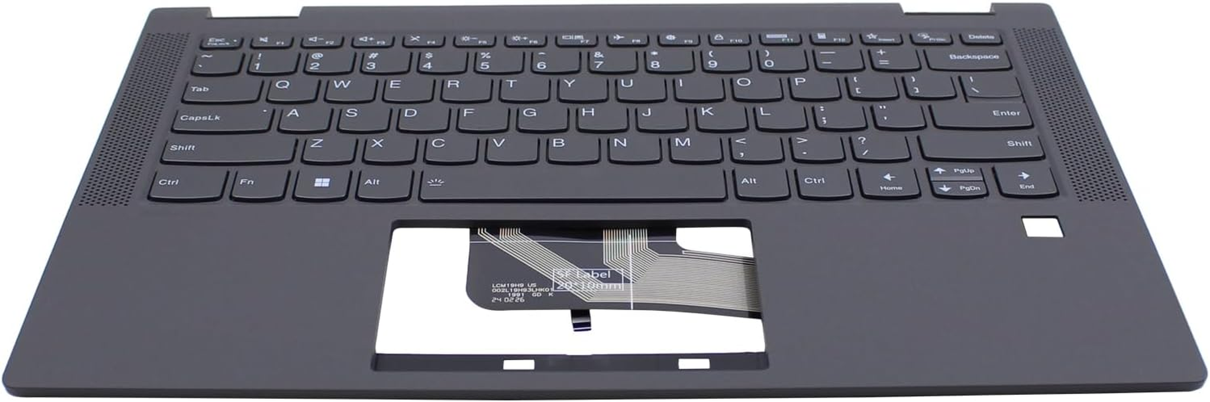 Applianpar Upper Case Palmrest with Backlit Keyboard 5CB0Y85490 for Lenovo Flex 5-14IIL05 ARE05 ITL05 Laptop Gray