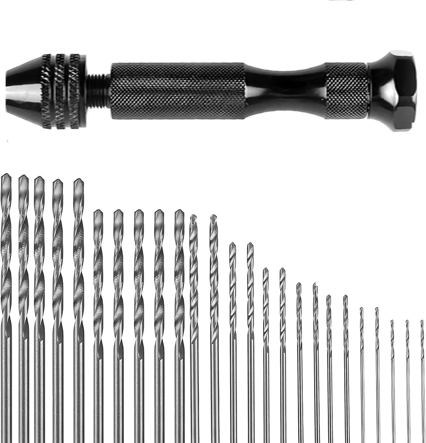 Limcryspp 25-Piece Mini Twist Drill Set, Small Drill Bits, Twist Drill Bits, Suitable for Wood, Jewelry, Plastic, Metal and Model Making - Rotating Tools, Power Tools, Suitable for DIY Handicrafts image number 1