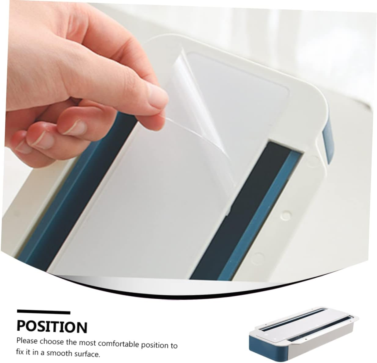 2Pcs Aesthetic Pencil Case under Desk Pen Case Hidden Storage Office Table Bottom Organizer image number 5