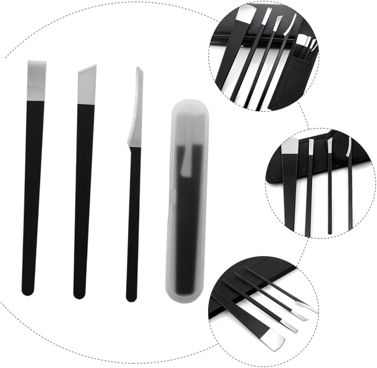 Gatuida 4Pcs Nail Tech Supplies Pedicure Knife Nail Remover Clippers Foot Cutters for Foot Care image number 3