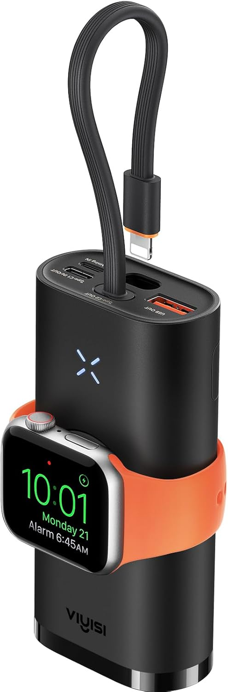 VIYISI Power Bank for Iphone and Apple Watch, 10000Mah 20W Fast Charging Portable Charger PD 3.0& QC 3.0, Battery Pack Compatible with Iphone, Ipad, Apple Watch, Other USB C Phones - Black image number 5