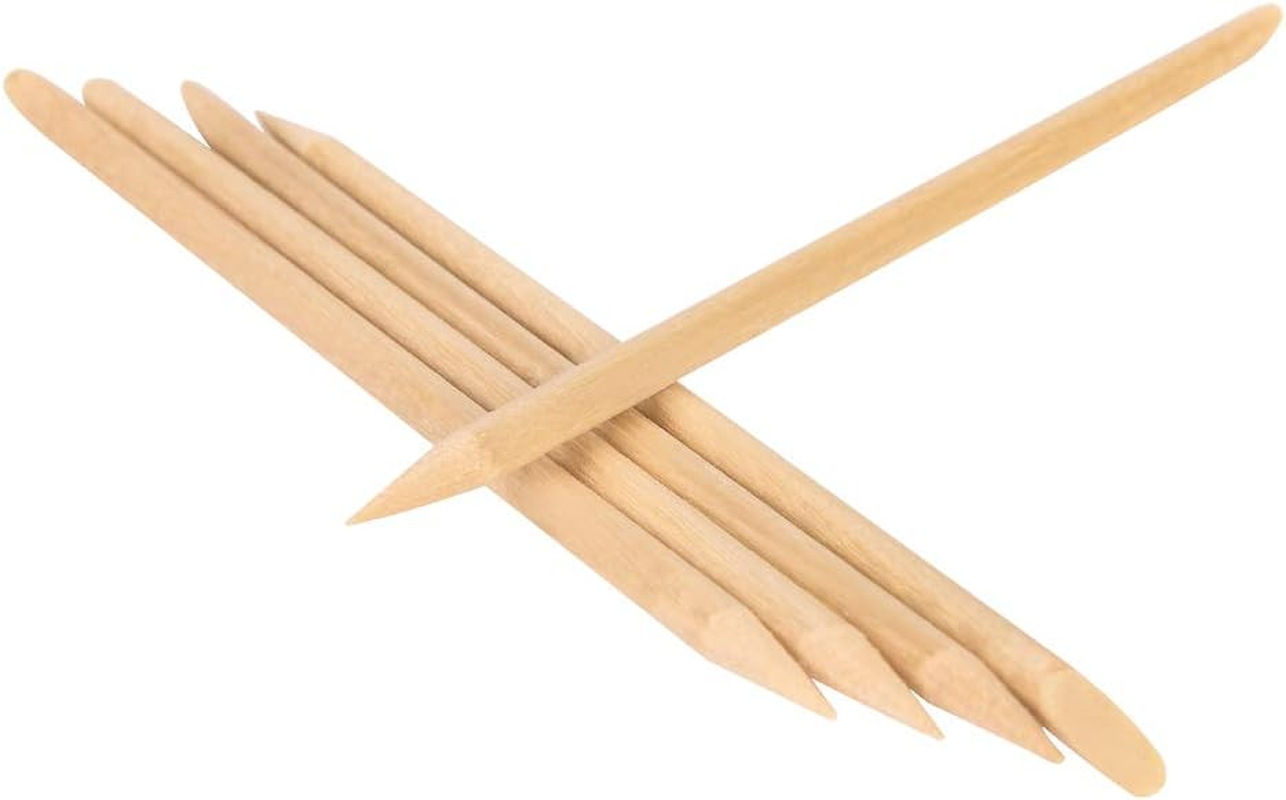100PCS Orange Sticks for Nails - Wooden Cuticle Pusher & Remover Set - Non-Toxic, Skin-Safe - Wood Tools for Manicure & Pedicure - Disposable Set Useful for Home & Salon - Won'T Break Easily image number 1