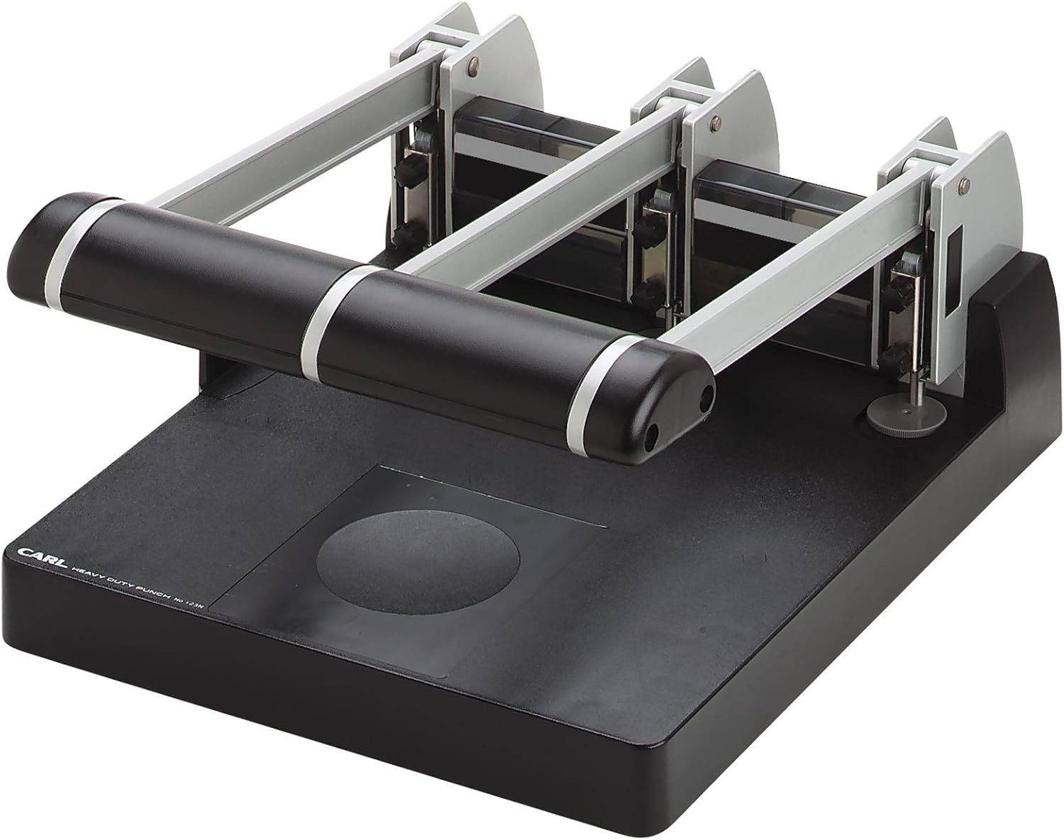 CARL, XHC-150N, Heavy Duty 3-Hole Paper Punch, 150 Sheet Capacity.,Black and Silver image number 5