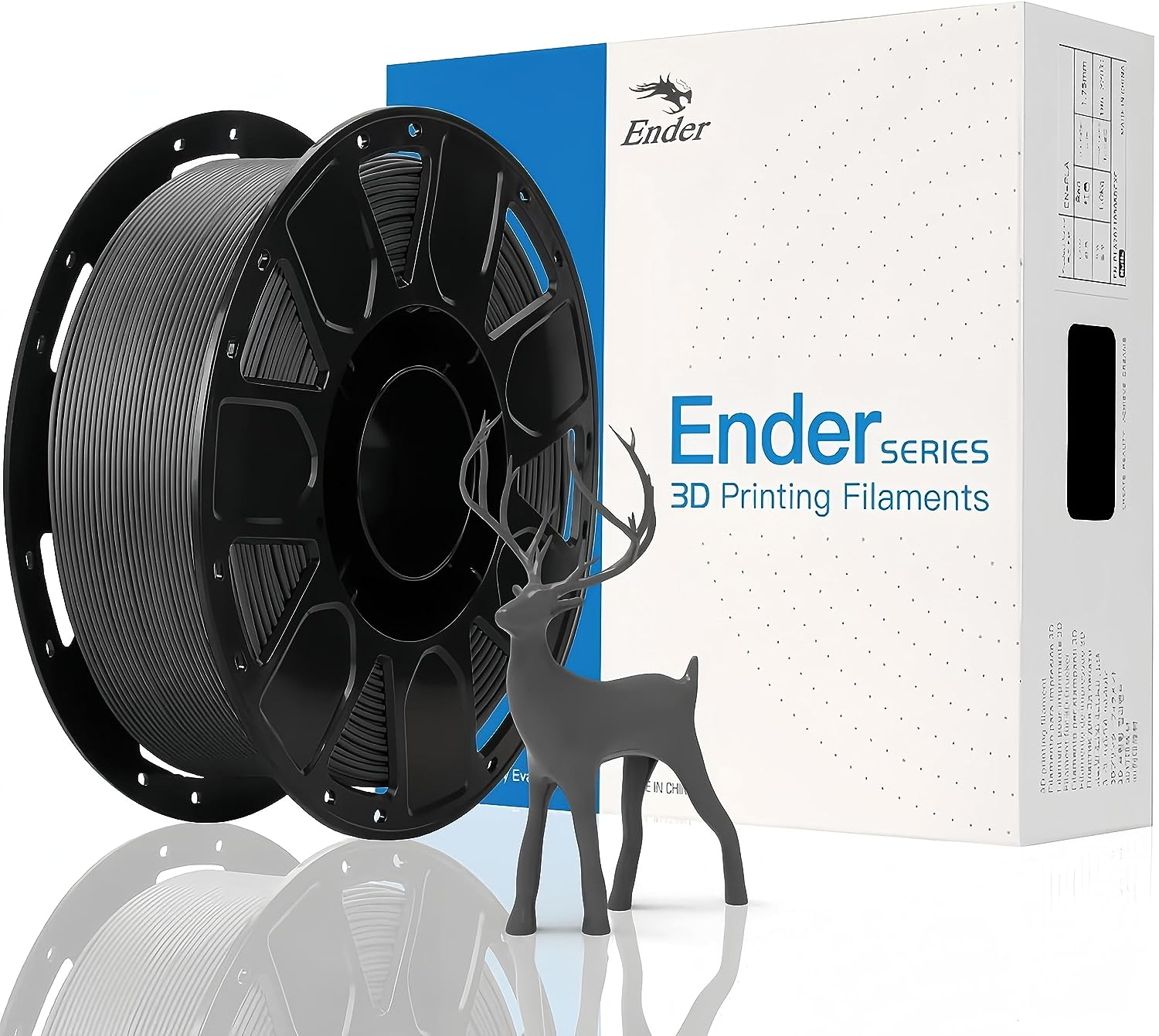 Ender PLA 3D Printer Filament,Pla Filament 1.75Mm No-Tangling, Strong Bonding and Overhang Performance Dimensional Accuracy +/-0.02Mm, 2.2Lbs/Spool,Fit Most FDM 3D Printers (1Kg Black) image number 1