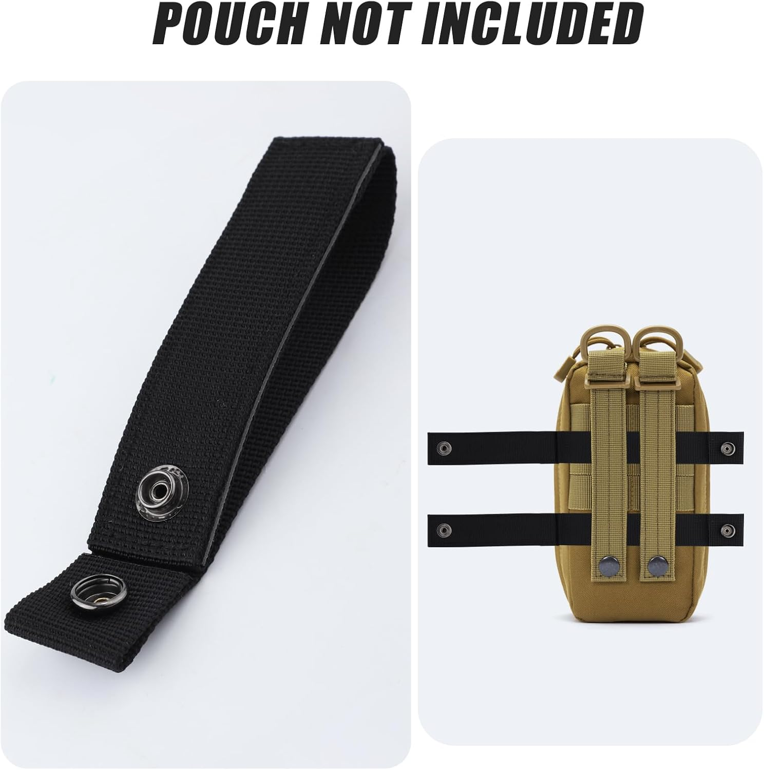 4 Piece MOLLE Fastening Straps, MOLLE Belts Practical MOLLE Belts Polyester MOLLE Backpack Attachment Accessories Connectors for MOLLE image number 5