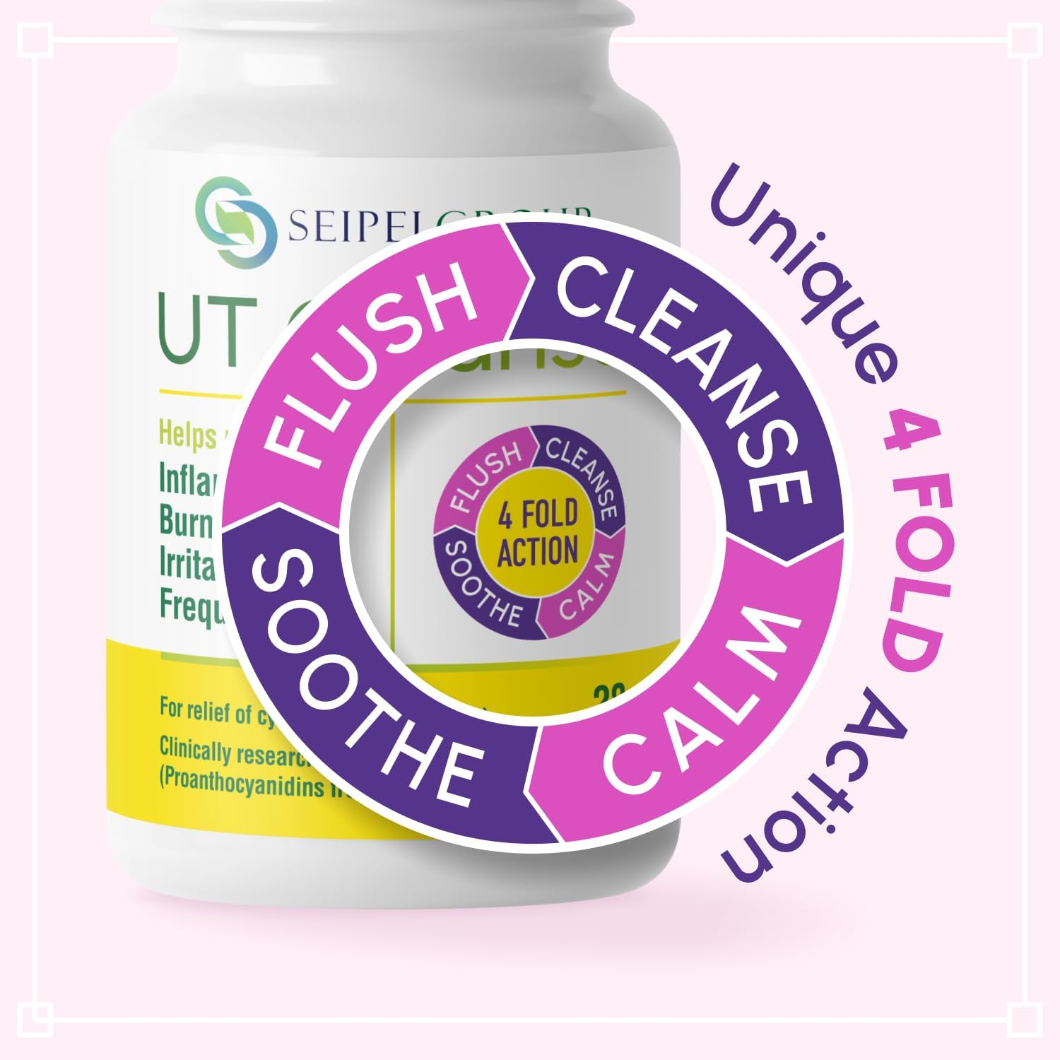 UT Cleanse for Relief of Cystitis - Helps Relieve Inflammation, Burning, Irritation and Frequency, and Prevent Recurring Utis. Non-Antibiotic, Herbal Formula with Clinically Researched Ingredients - 28 Capsules image number 6