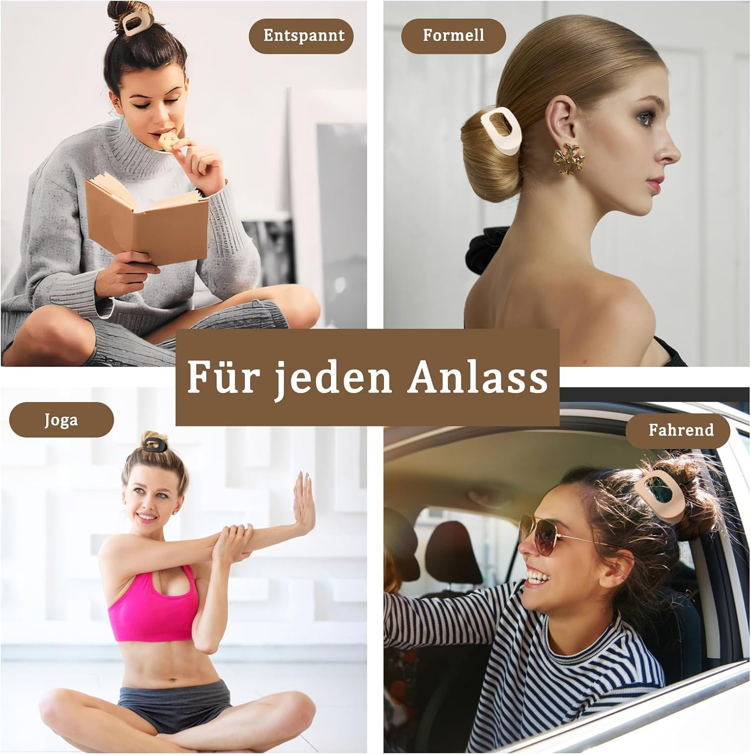 Duck Beak Hair Clips Women'S Pack of 4 Flat Hair Clips Made of High-Quality Resin, 11.9 X 5.1 Cm, Ideal for Daily Use and Special Occasions image number 6