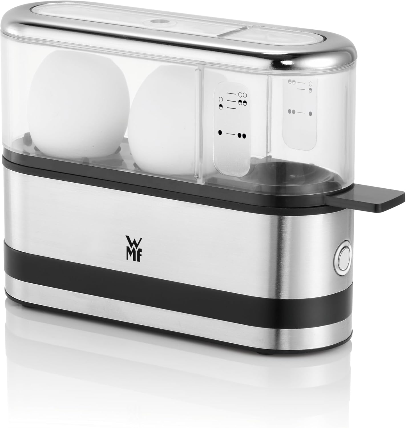WMF K&uuml;chenminis 2 Egg Cooker, Egg Cooker, 2 Eggs, with Egg Pick, Bpa-Free Tritan, 250 W, Cromargan Matt image number 6