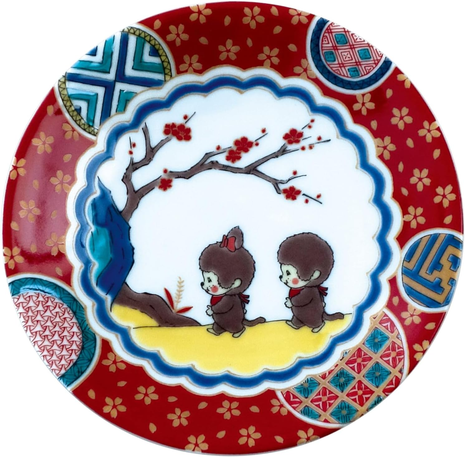 Monchhichi 712112 Kutani Ware Plate, Small Plate, Approx. 4.7 Inches (12 Cm) in Diameter, Shosan-Style Colored Gold Orchid Hand, Tableware, Goods, Miscellaneous Goods, Made in Japan