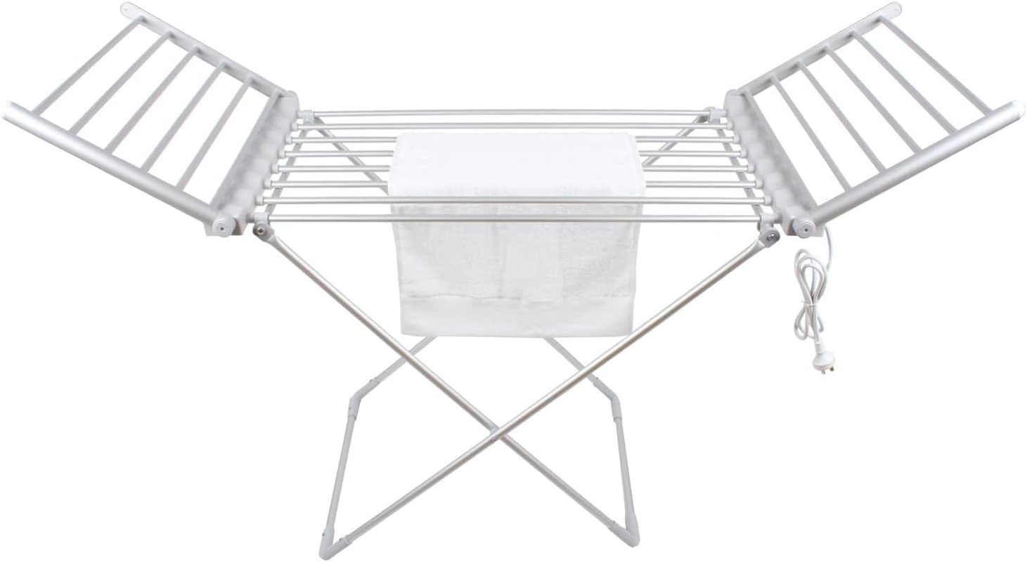 LENOXX Heated Clothes Drying Rack &ndash; Aluminum Construction, 230W Power, 20 Heated Bars, Foldable, Fast Drying, Easy Assembly & Storage, Premium Quality, Convenient Indoor Solution image number 3