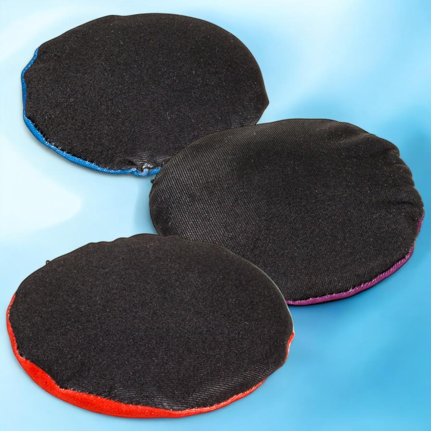 MIJOMA Set of 3 Mini Water Throwing Discs - Colourful Water Frisbees Made of Rubber and Polyester Diameter 7 Cm - Water Toy for Beach and Pool - Soft, Safe and Fun for Young and Old image number 2