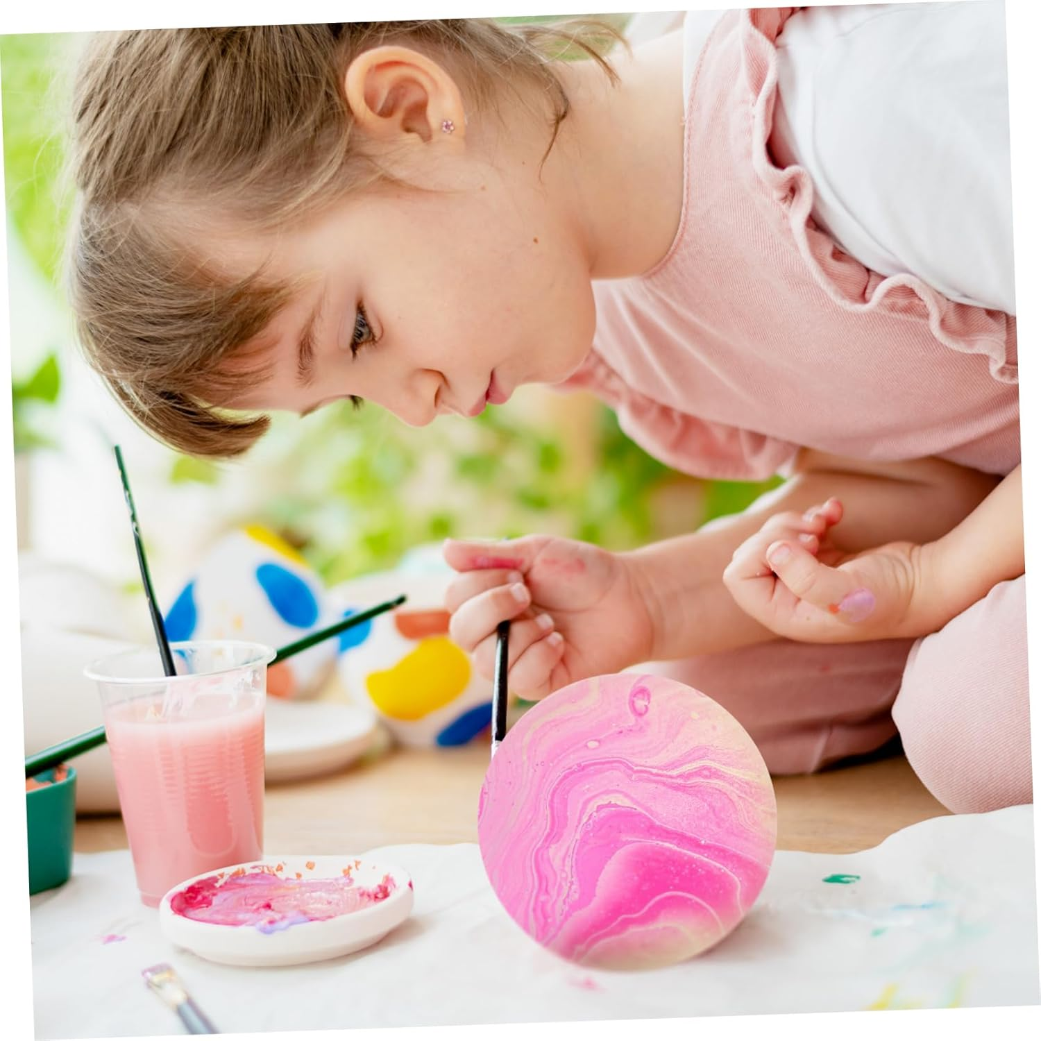 Tofficu Wooden round Ball for Crafts DIY Projects Solid Wood Ball for Sensory Play and Arts Crafts Supplies image number 5