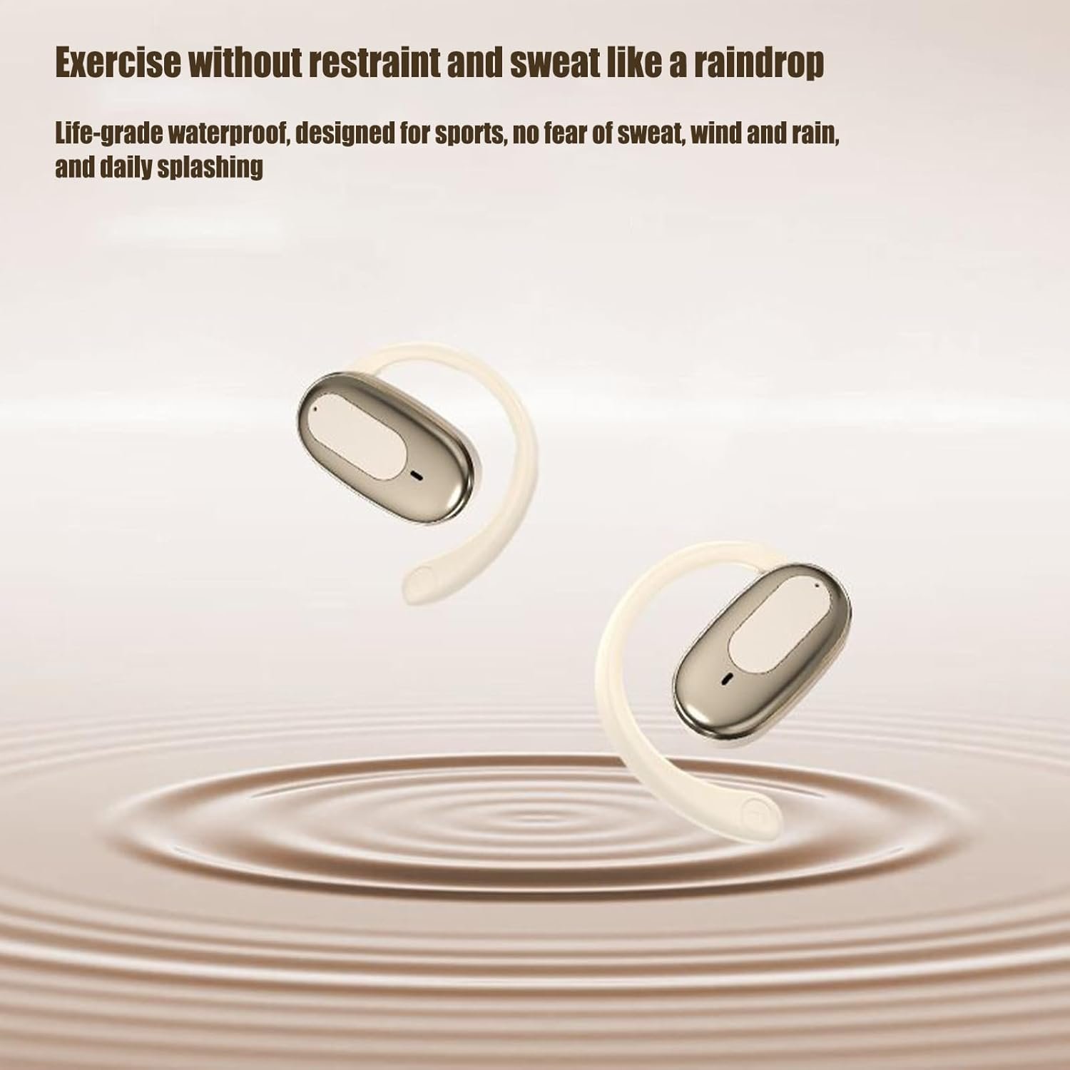 Wireless Earbuds - Wireless Comfort Open Ear Buds,Smart Waterproof Long Battery Life Noise Reduction Earphone for Adults Women Game Phones Home Travel Men