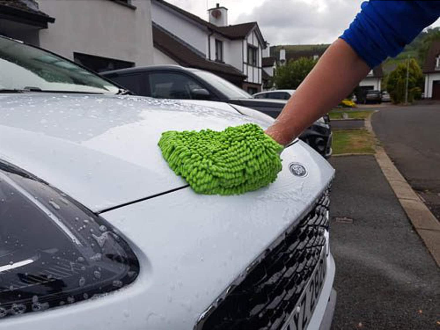 Premium Car Wash Glove Microfibre | Scratch-Free Car Wash Mitt | Double Sided Glove for Car Cleaning | Auto Detailing,Washing and Cleaning image number 5