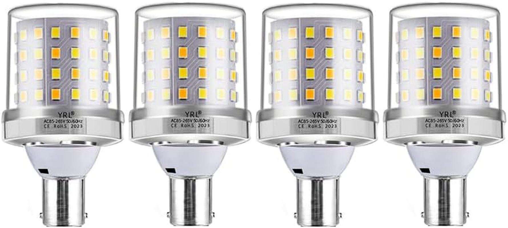 Mini LED Corn Bulbs 9W, B15 Bayonet Light Bulbs, Warm White 3000K, 80W Incandescent Equivalent, 800LM Non-Dimmable, Corn Light for Home Lighting, Pack of 4 (3000K-Warm White, B15)