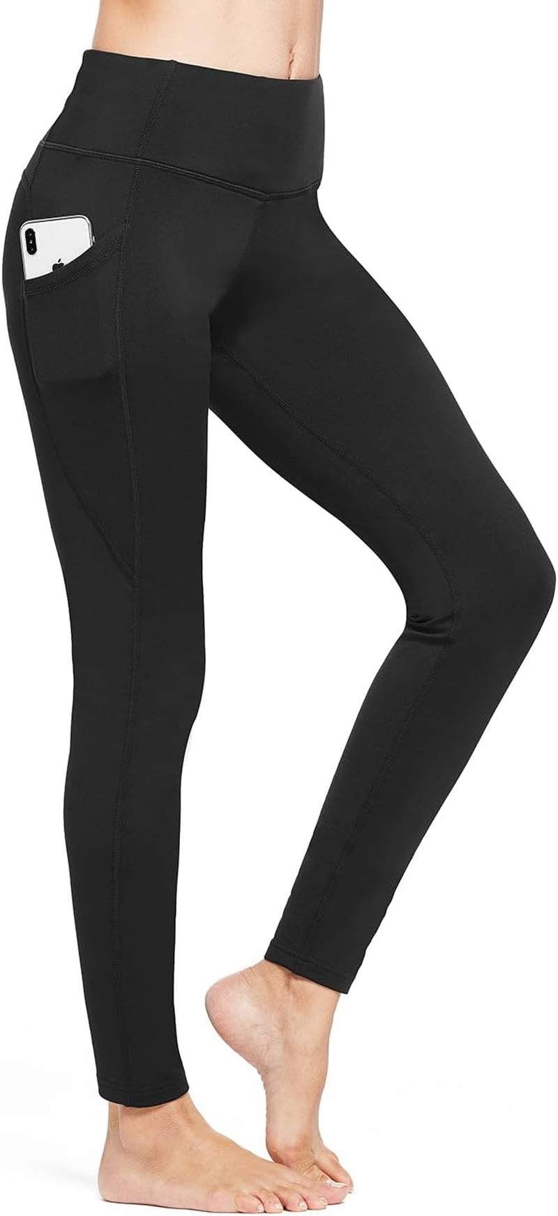 Baleaf Women'S Fleece Lined Winter Leggings High Waisted Thermal Warm Yoga Pants with Pockets