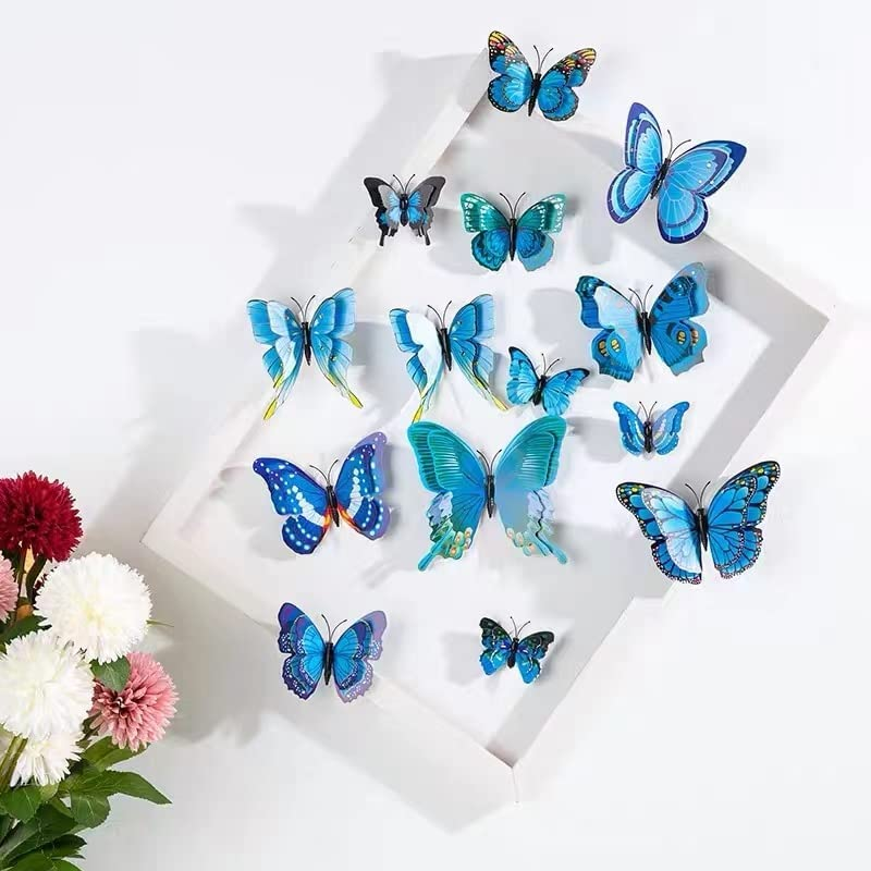 ZDY 72PCS 3D Colorful Butterfly Wall Stickers, Butterfly Wall Decals, DIY Art Decor Crafts for Classroom Offices Kids Bedroom Nursery Room(Purple, Blue, Pink, Red, Yellow, Green) image number 5