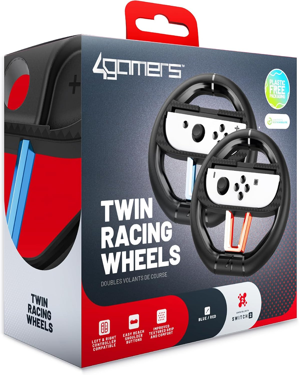 4Gamers Twin Racing Wheels for Switch 2 image number 4