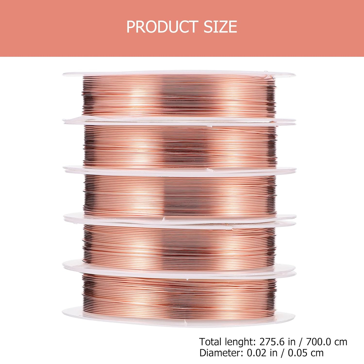 5Rolls DIY Craft Copper Wire for Handmade Jewelry Making and Crafting Flexible and Durable Copper Wire for All Your Creative Projects image number 5