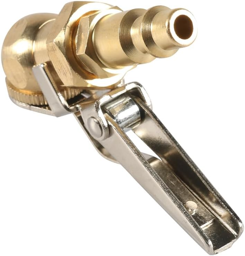 Air Chuck with Clip Tire Inflator Nozzle Adapter, Brass Ball Foot Tire Chuck 1/4" NPT for Truck, Car, RV, Auto image number 3