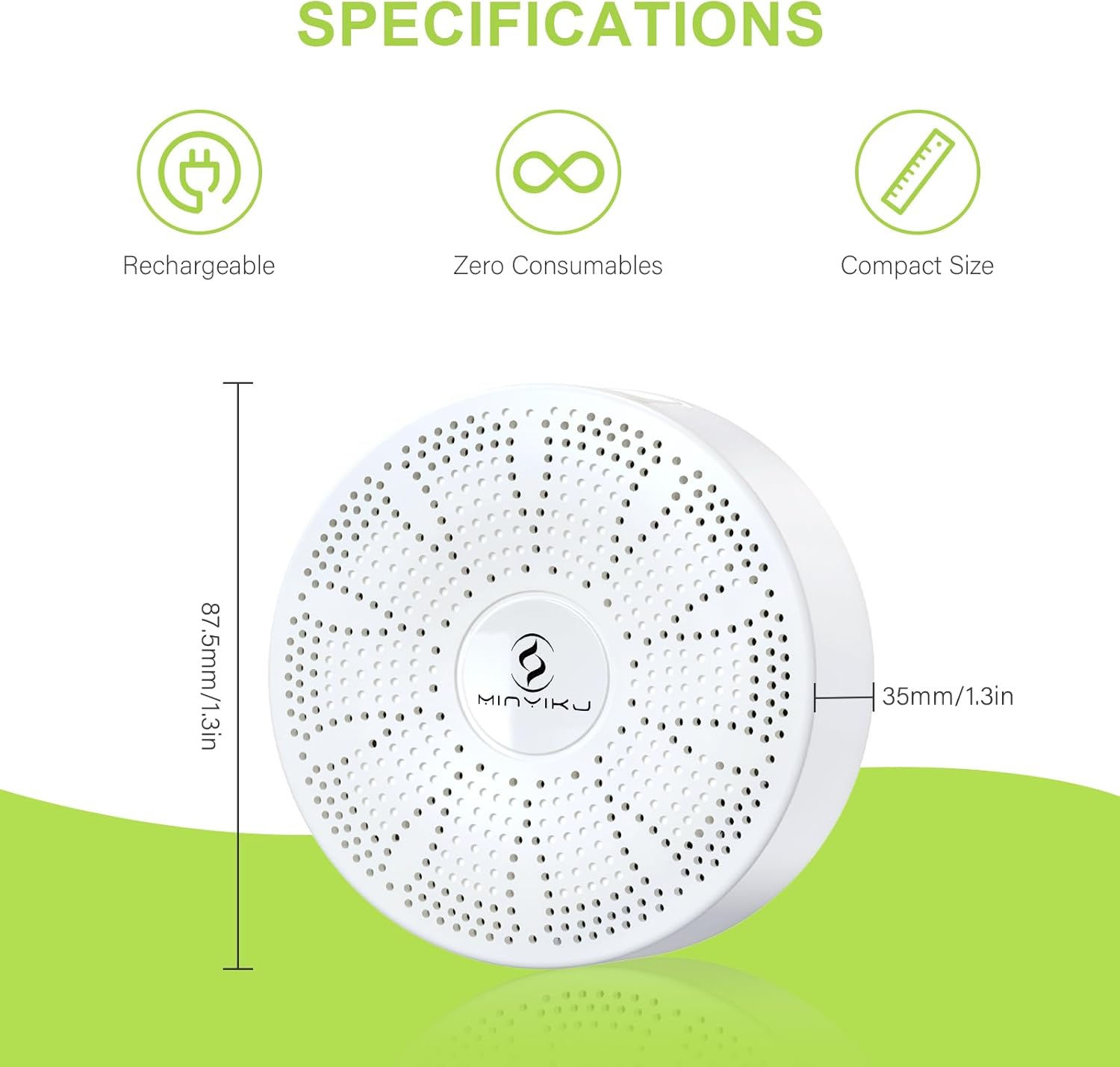 Ozone Odor Eliminator for Strong Odor,99% Odor Removal Machine for Home, Safe and Portable,Usb Charging Refrigerator Air Purifier, Perfect for Odor Elimination in Small Spaces(White) - Blue image number 5