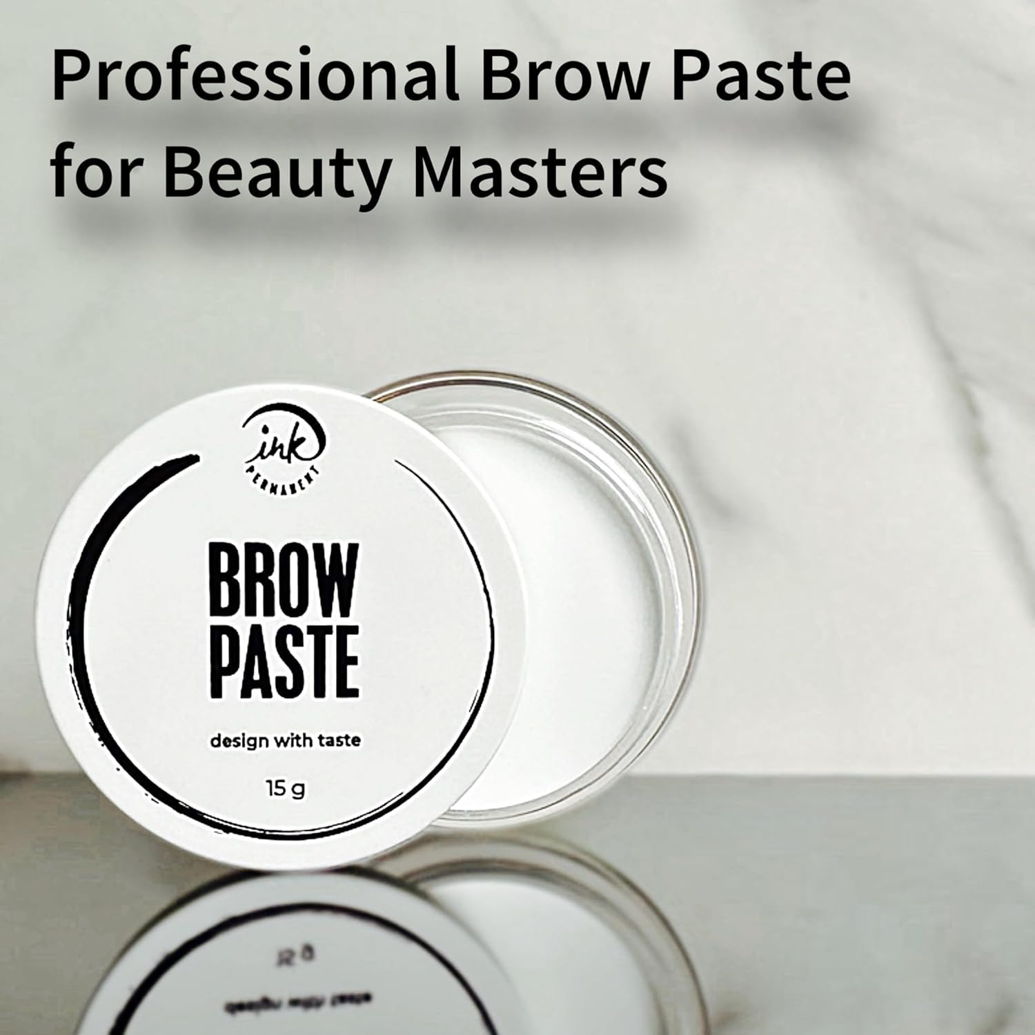 Eyebrow White Mapping Paste [Large 15G Bottle] Brow Mapping Paste, Eyebrow Contour for Microblading and PMU Supplies, Brow Design, Draw or Sketch the Shape image number 6