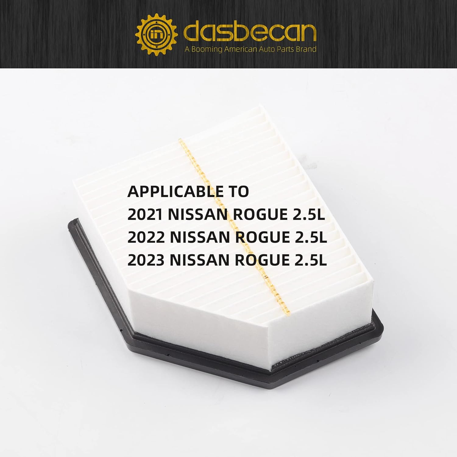 Dasbecan 16546-6RA0A Air Filter, Automotive Replacement Parts Compatible with 2021 2022 2023 Nissan Rogue 2.5L Engine image number 1