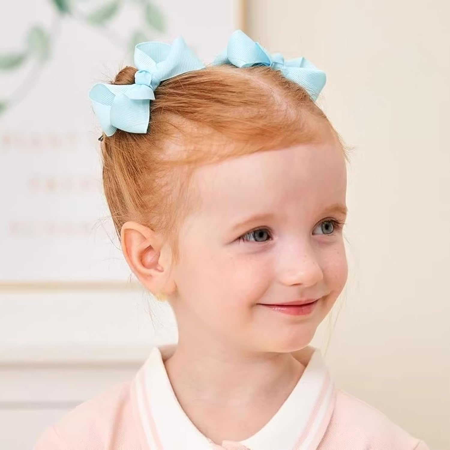 40Pcs Baby Girls Hair Bows Alligator Clips Grosgrain Ribbon 3'' Girls Bows Clips Barrettes Hair Accessories for Infants Baby Toddlers Kids Teens image number 5