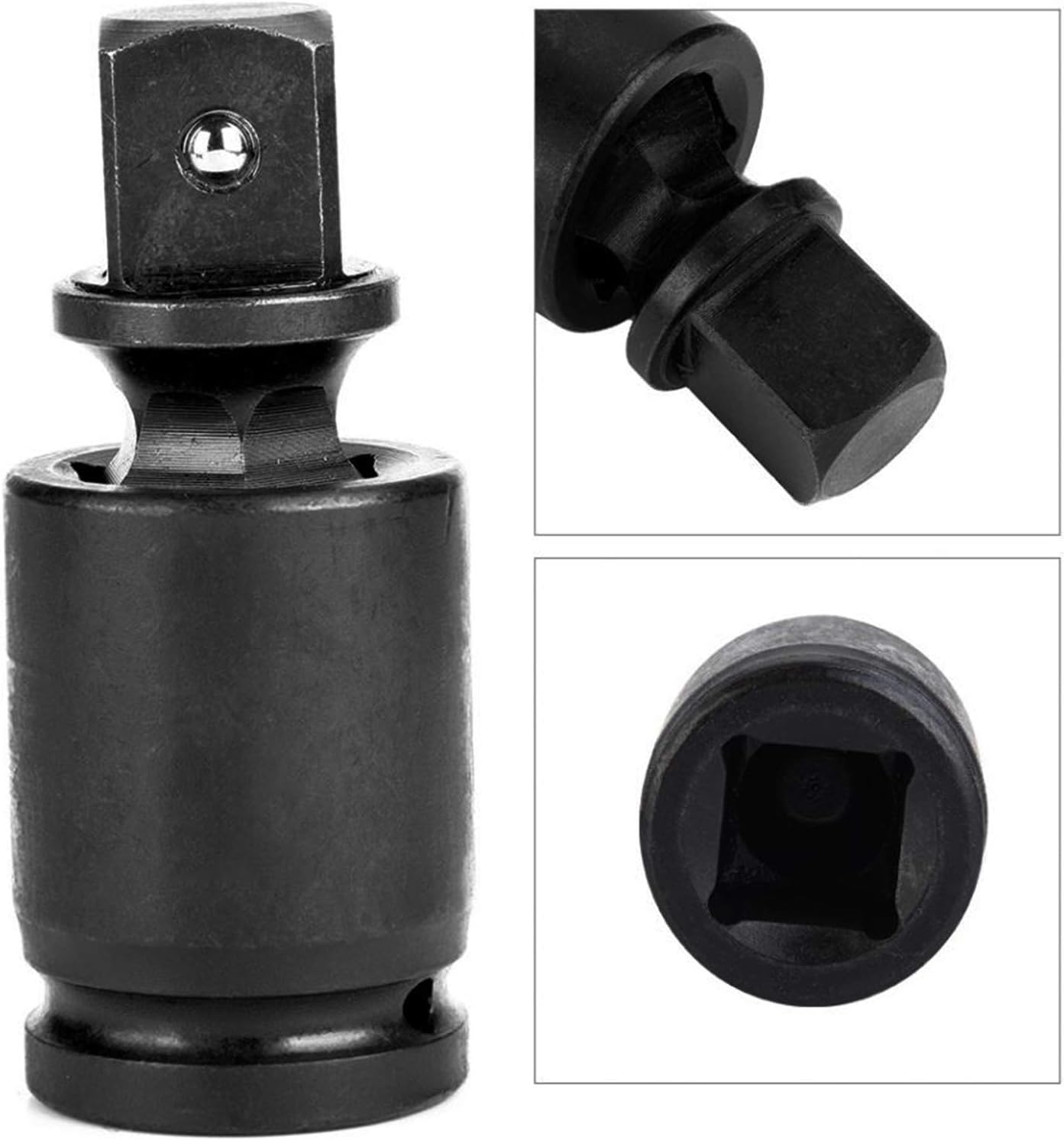 Tophomer (3/4'' Drive) Swivel Impact Socket Set, 1Pc Universal Joint with Ball Spring Design, 1/4, 3/8, 1/2-Inch Drive, Impact Socket Adapter image number 1