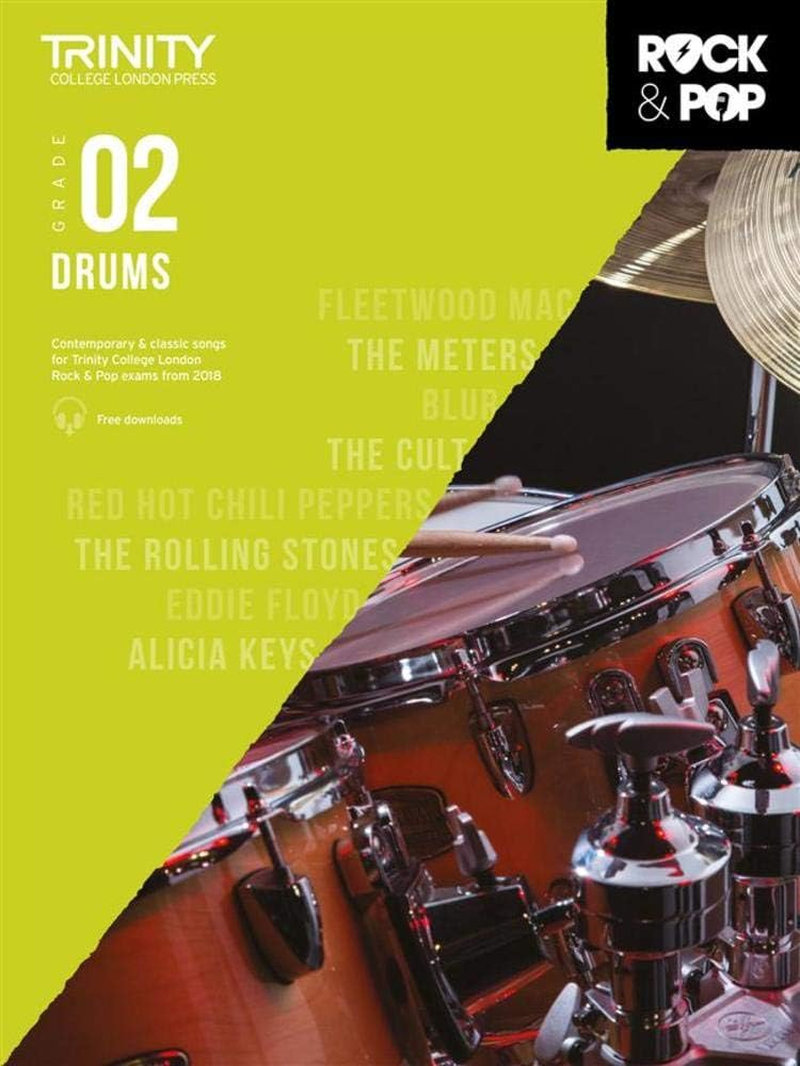 Trinity College London Trinity Rock and Pop Drums Grade 2 Music Book