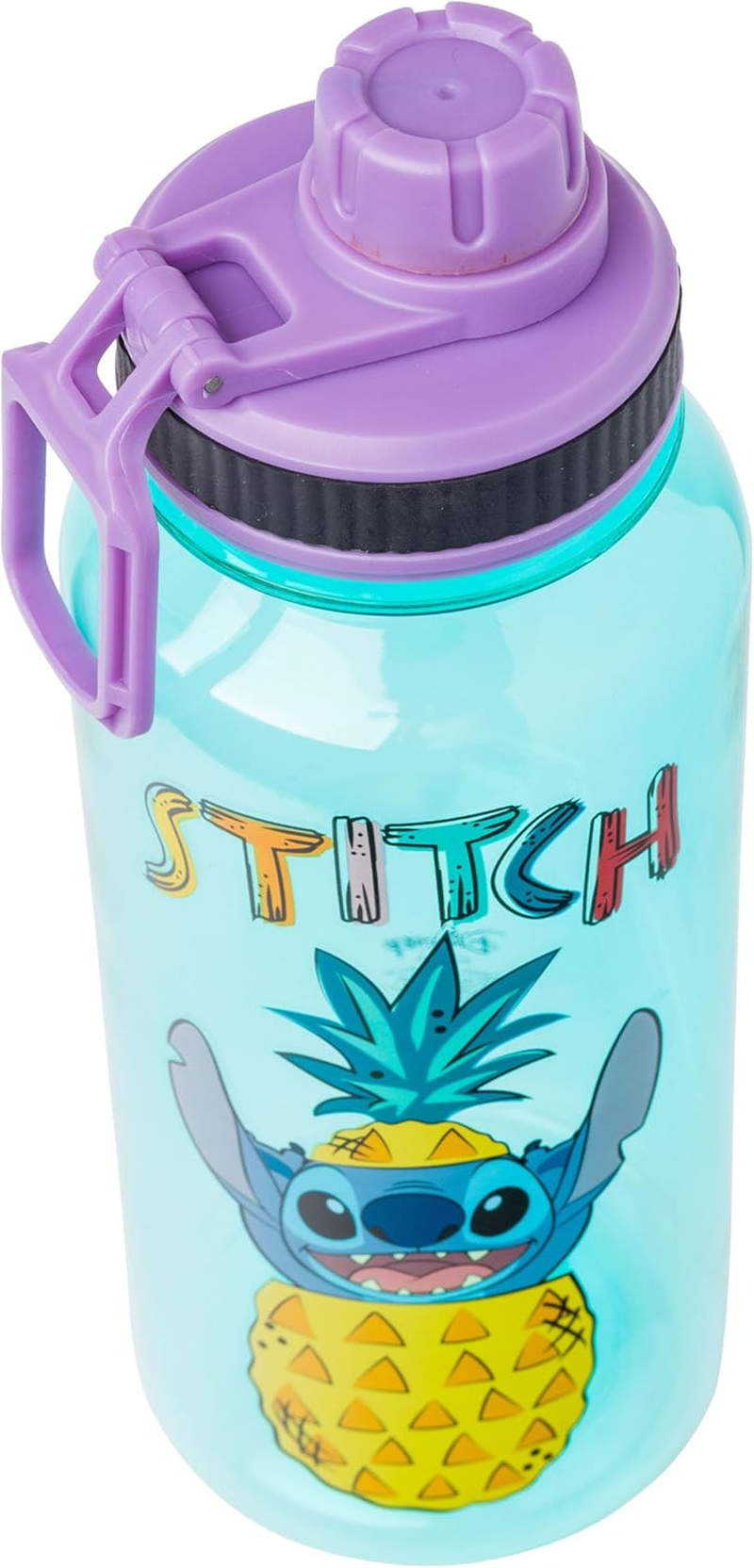 Silver Buffalo Lilo and Stitch Pineapple Twist Spout Plastic Bottle with Sticker Set 32 Ounces - Golden Girls Group image number 5