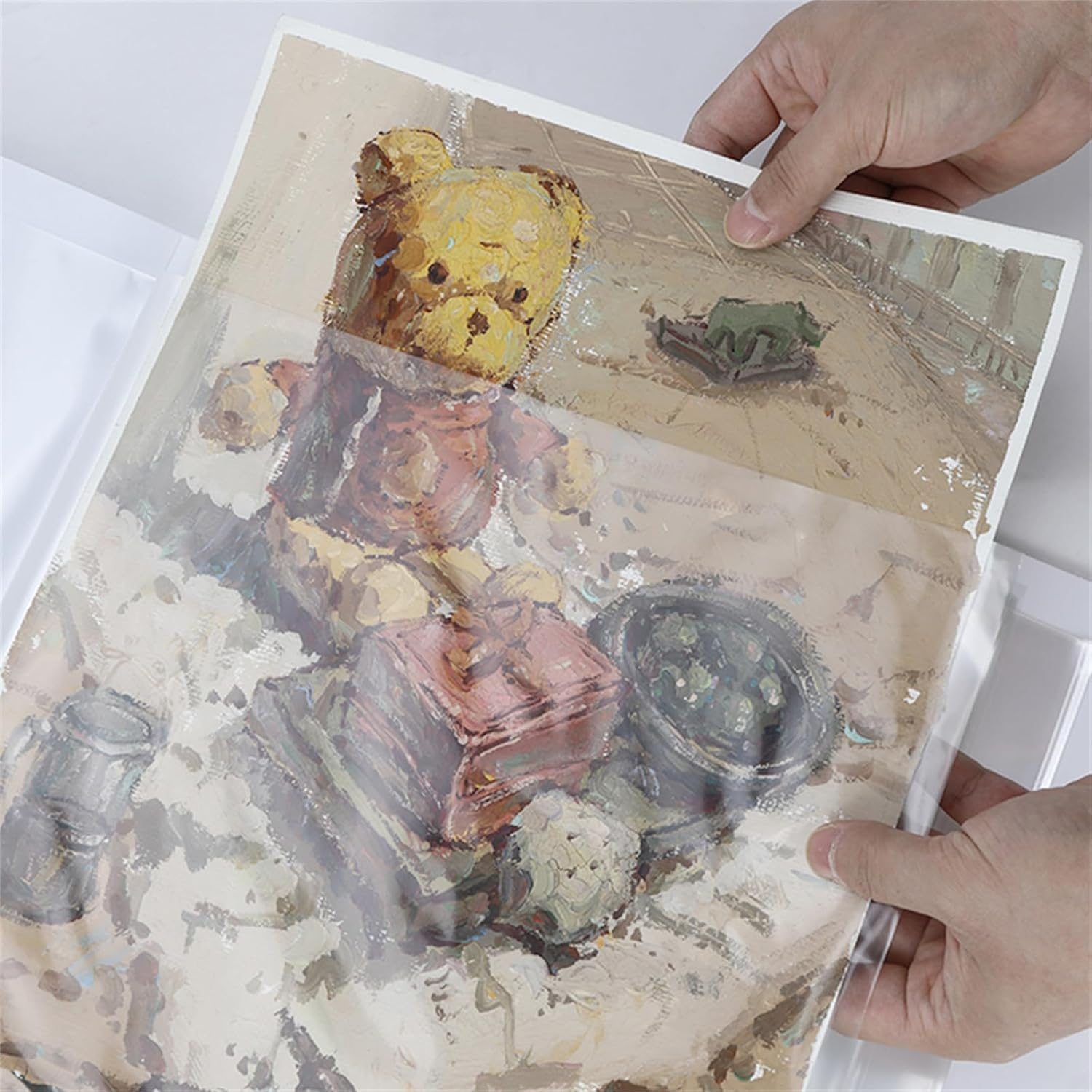 A2 Diamond Painting Storage Book, Diamond Art Portfolio Binder,80 Views Art Portfolio Folder with 40 Pages Clear Pockets Plastic Sleeves for Artwork (A2/4K) image number 5