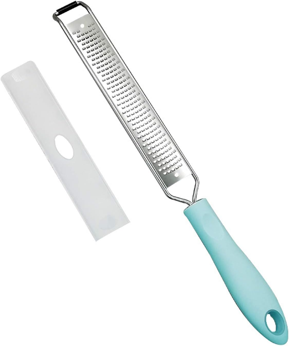 Zester Grater for Parmesan Cheese, Lemon, Citrus, Chocolate, Ginger, Garlic, Nutmeg - Hand Held Stainless Steel Multi-Purpose Kitchen Food Grater - Dishwasher Safe