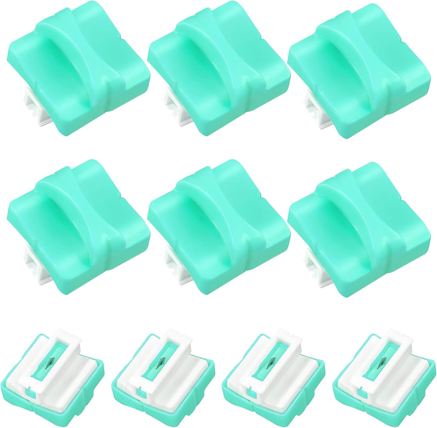Mudder 10 Pieces Paper Cutter Replacement Blade Cutting Replacement Blades Refill for A4 Black and White Paper Trimmer(Mint Green)