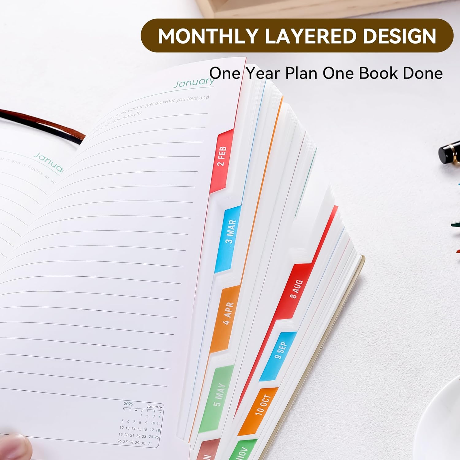 2026 Diary Journal Notebook A5 Weekly and Monthly Planner Scheduler Daily Planner Paper for Home Office School Diary Travel Gift Birthday 5.8" X 8.5"(Blue)