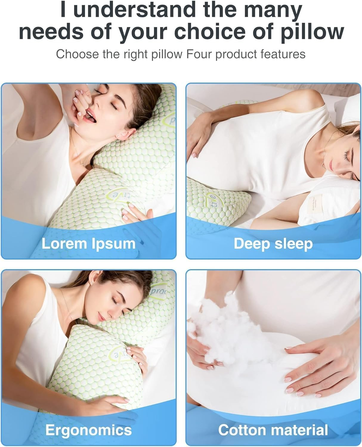 ZONEY Pregnancy Pillows for Sleeping, Portable Travel Maternity Pillow for Side Sleeper, Support for Back, Belly, HIPS for Pregnant Women,Detachable and Adjustable with Pillow Cover (2 in 1) image number 5