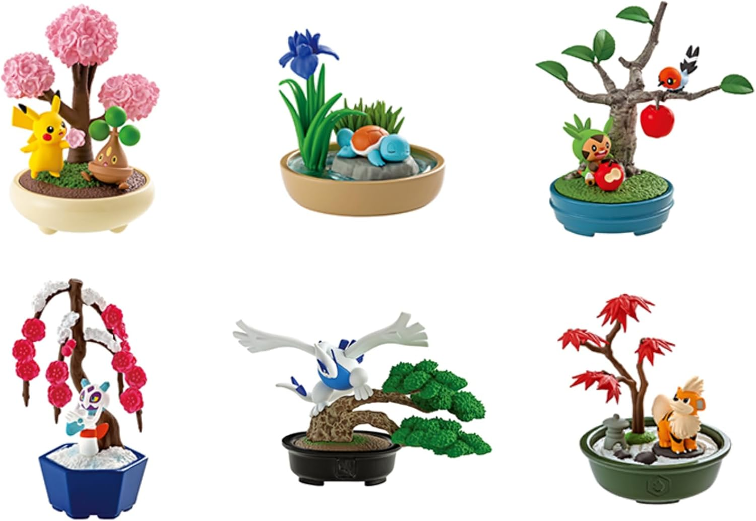 Re-Ment Pokemon Pocket Bonsai 2 Box Full Set of 6 Packs
