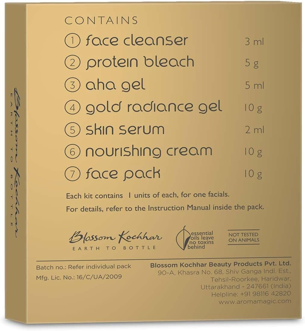Aroma Magic Gold Facial Kit - (Single Use) - Pack of 7 image number 1