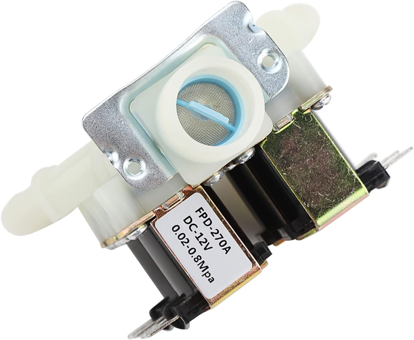 Electrical Solenoid Valve, N/C Water Inlet Valve DC 12V DN20 G3/4" 1 in 4 Electric Magnetic Solenoid Plastic Electromagnetic Normally Closed Water Drain for Drain