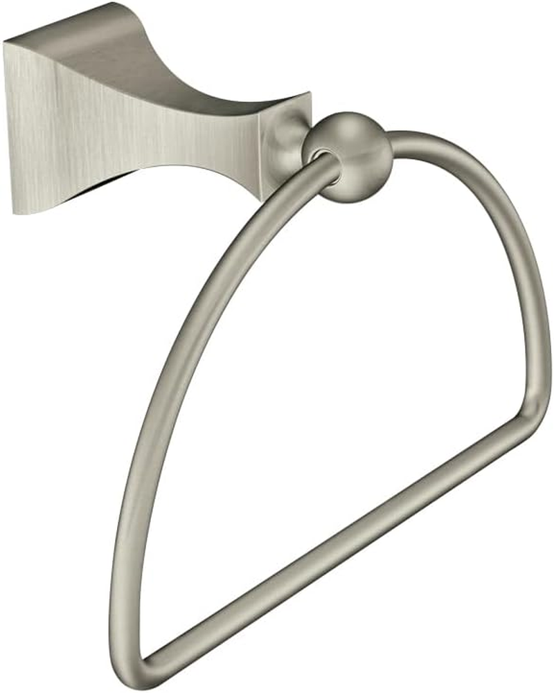 Moen DN8386CH Retreat Collection Bathroom Hand Towel Ring with Hardware, Chrome