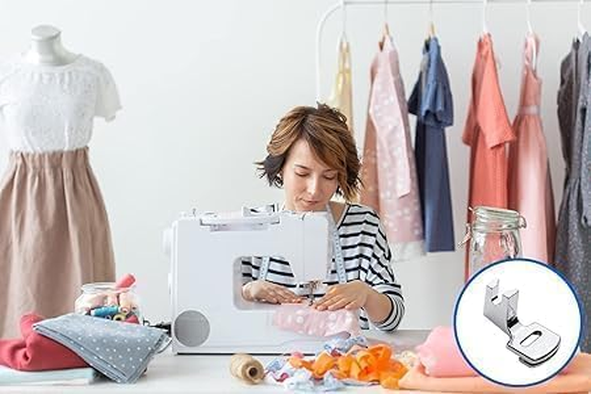 1PCS Shirring Gathering Presser Foot Fits for All Low Shank Singer, Brother, Janome, Babylock, Euro-Pro, White, Kenmore, Juki, Viking, New Home, Simplicity, Elna Sewing Machine