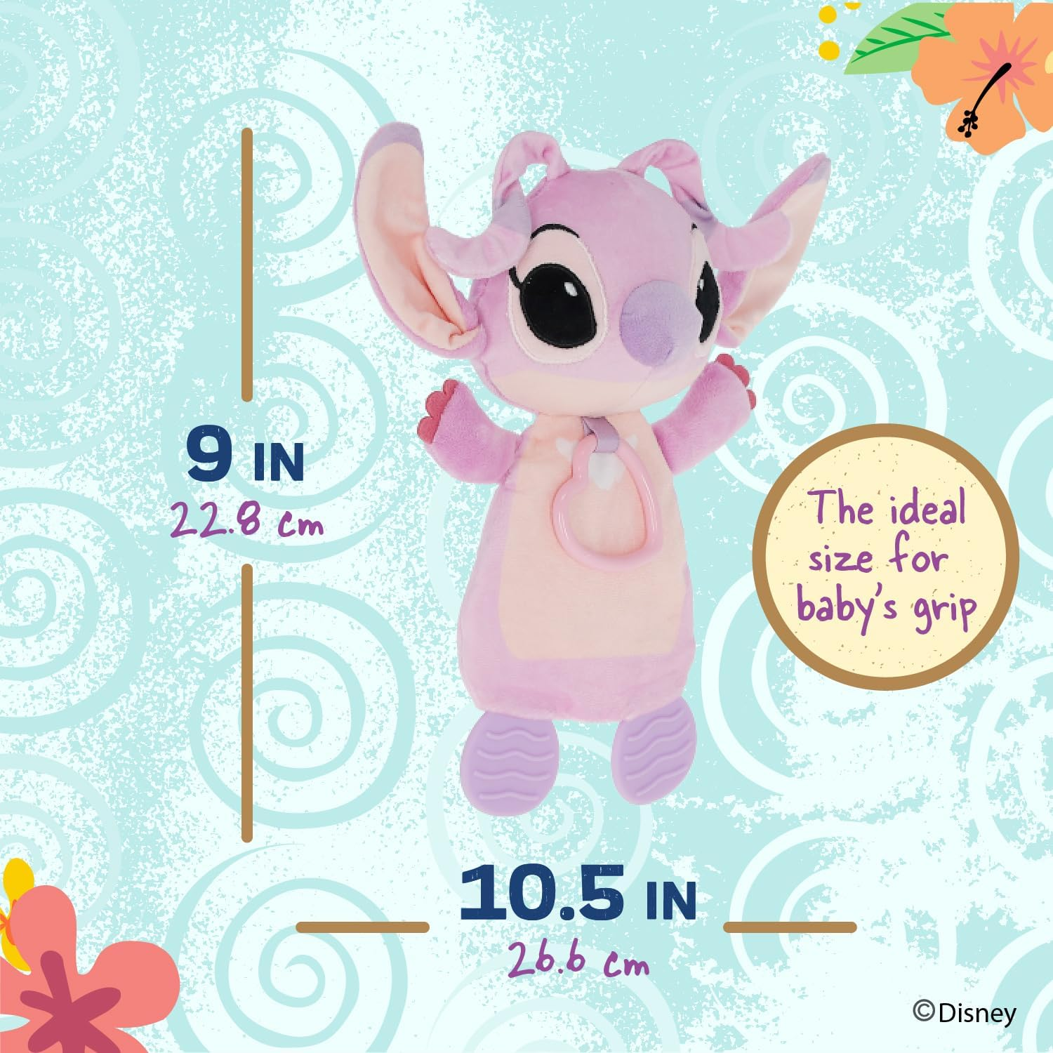 Disney Baby Angel Teether Blanket, 26 Cm