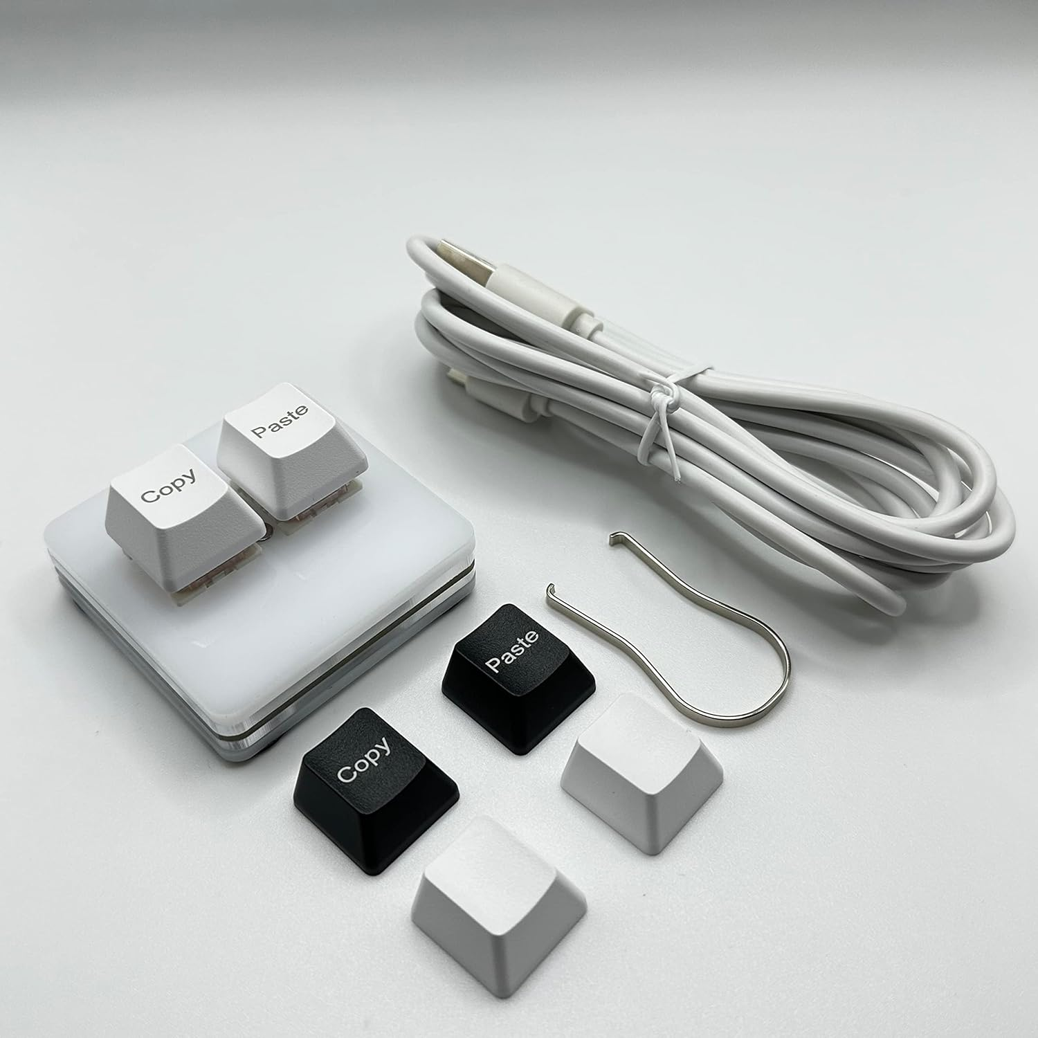 Newhui OSU Keypad 2-Key Red Axis Gaming USB Keyboard,Nono Hotswap Mechanical Keyboard,Copy and Paste Mini Mechanica RGB Keypad for Macros and Rhythm Games.&hellip; - Black image number 3