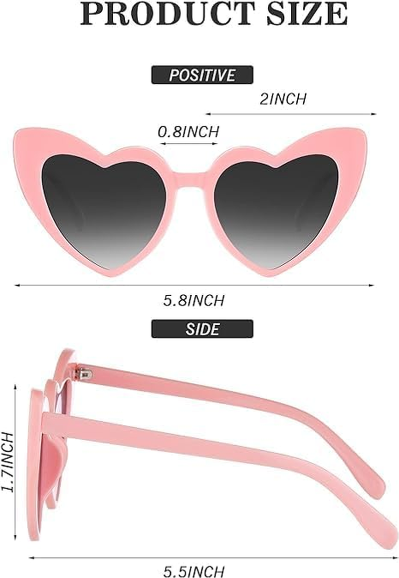 Flutesan Heart-Shaped Sunglasses Set of 15 | Quality Acrylic Lenses | Suitable for Various Face Shapes | Perfect for Weddings & Bachelorette Parties image number 4