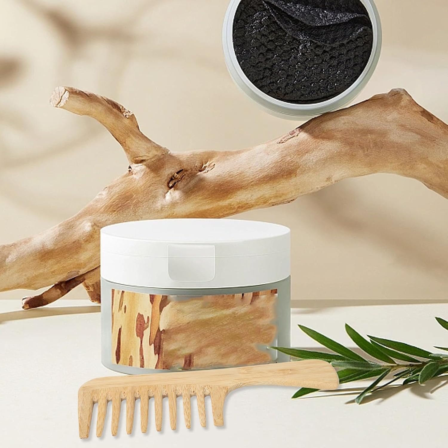 Hair Comb, Comfortable Bamboo Hair Detangling Comb for Home image number 2