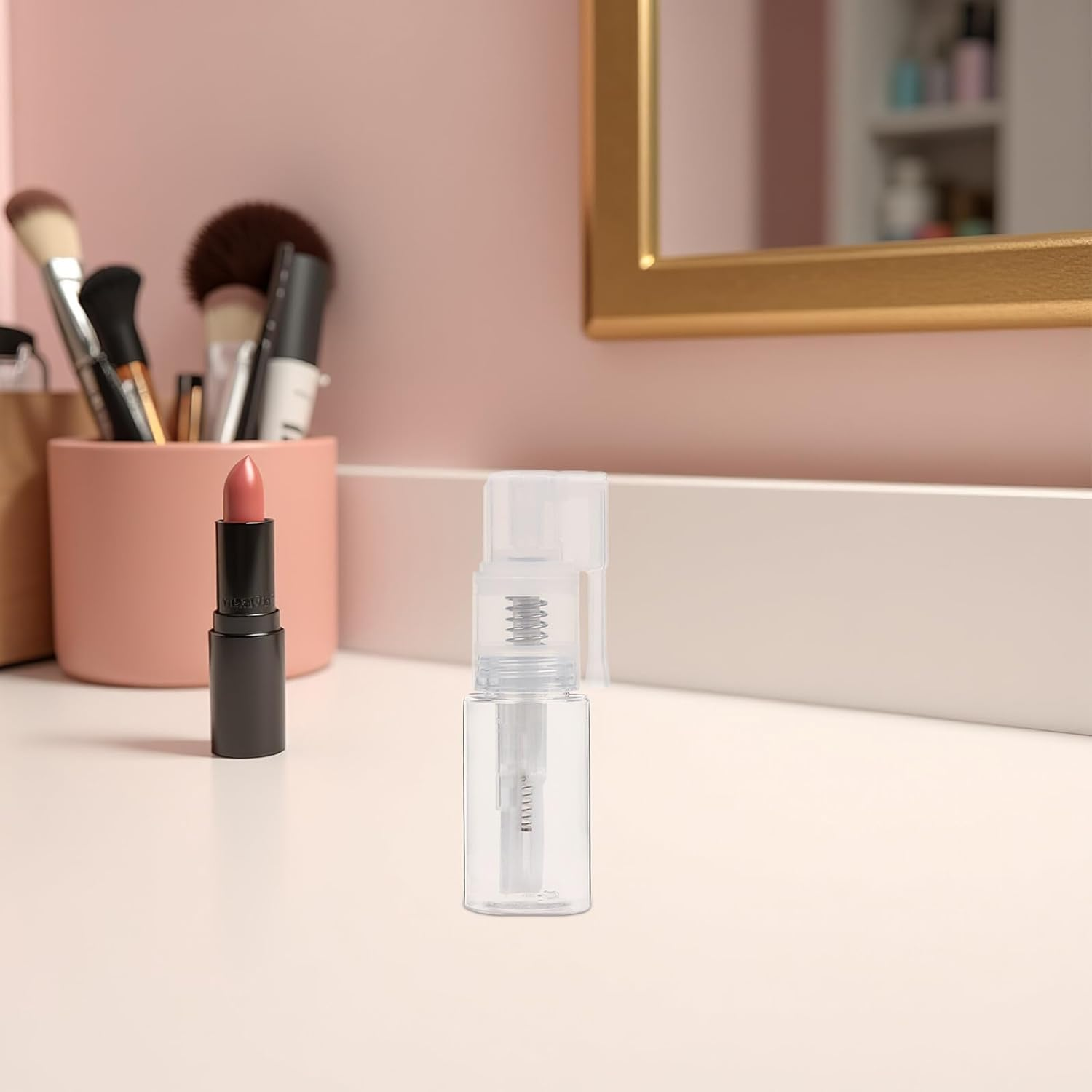 STOBAZA 2Pcs Clear Refillable Spray Bottles with Nasal Nozzle Medical Powder Dispenser Lightweight Pet for Travel and Daily Use