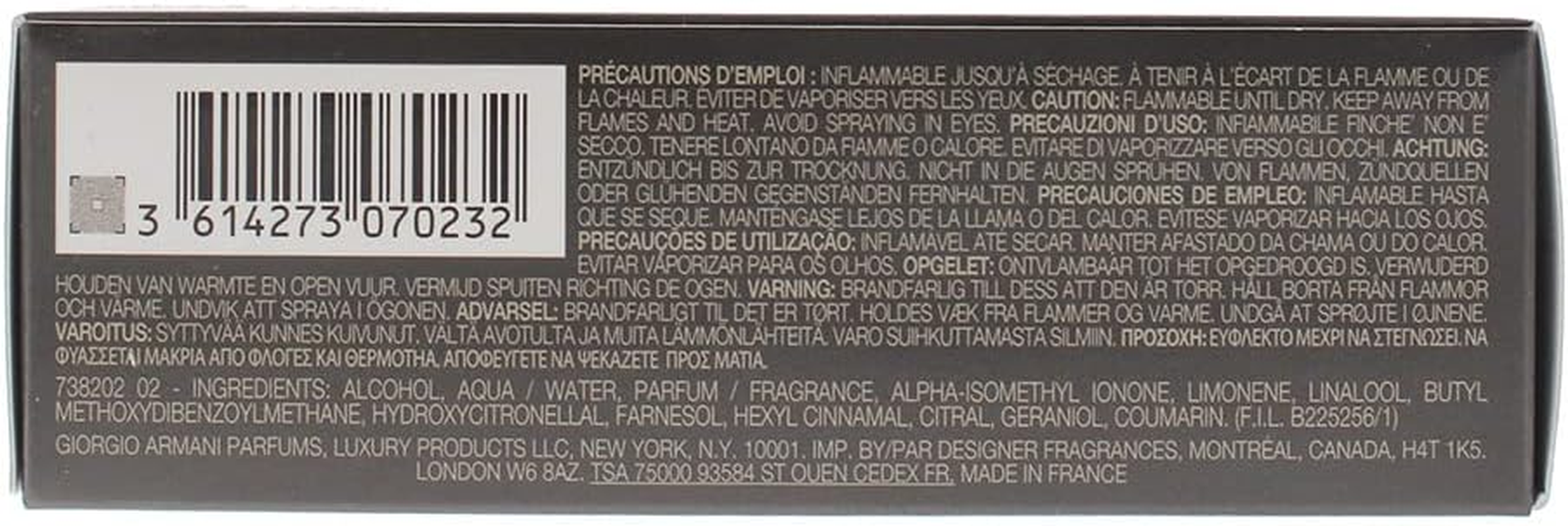 Armani Men'S Emporio Eau De Toilette Spray 50 Ml image number 1