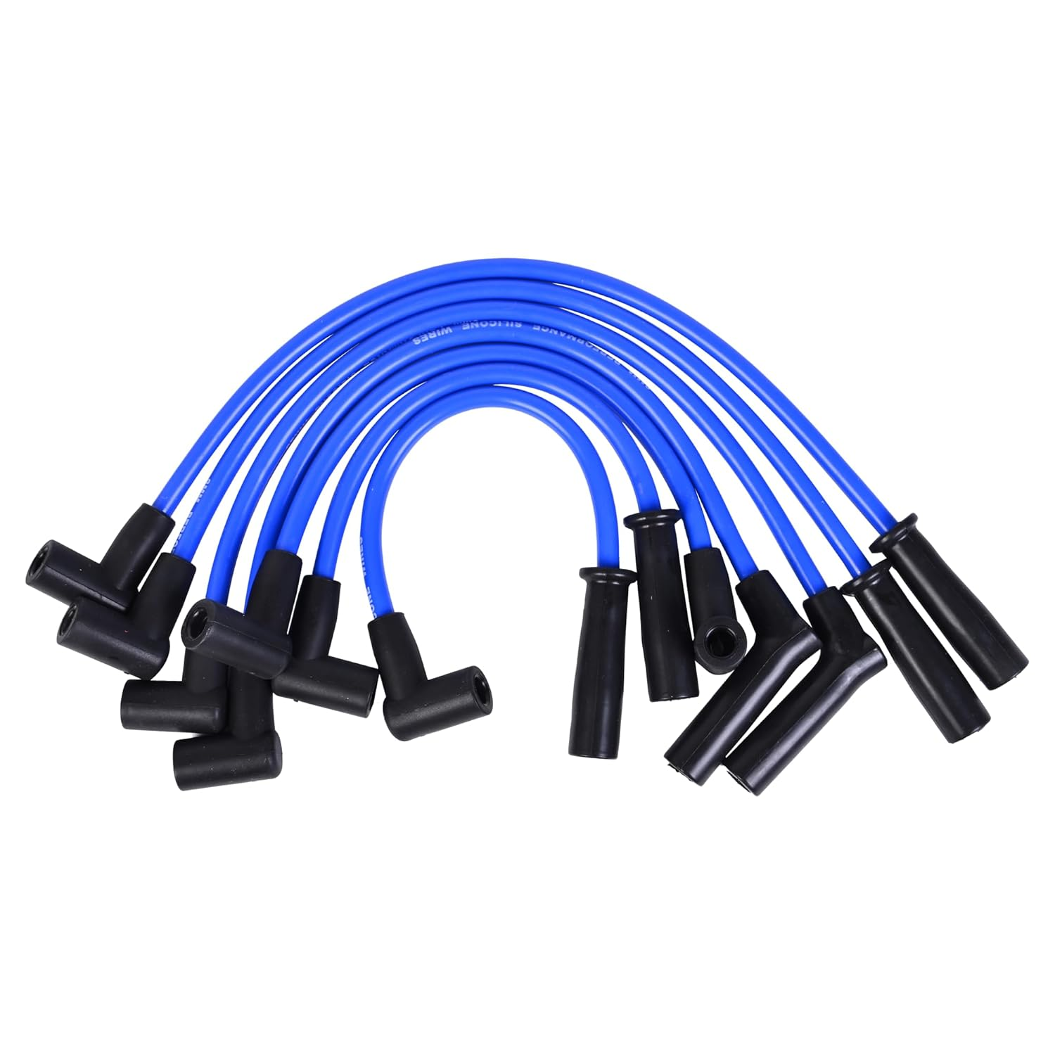 RLP Silicone Spark Plug Wires Set Blue 8.0Mm Compatible with Jeep 91-99 Cherokee 91-92 Comanche 93-98 Grand Cherokee 91-99 Wrangler L6 4.0L Replace 56041856AA - Pack of 7