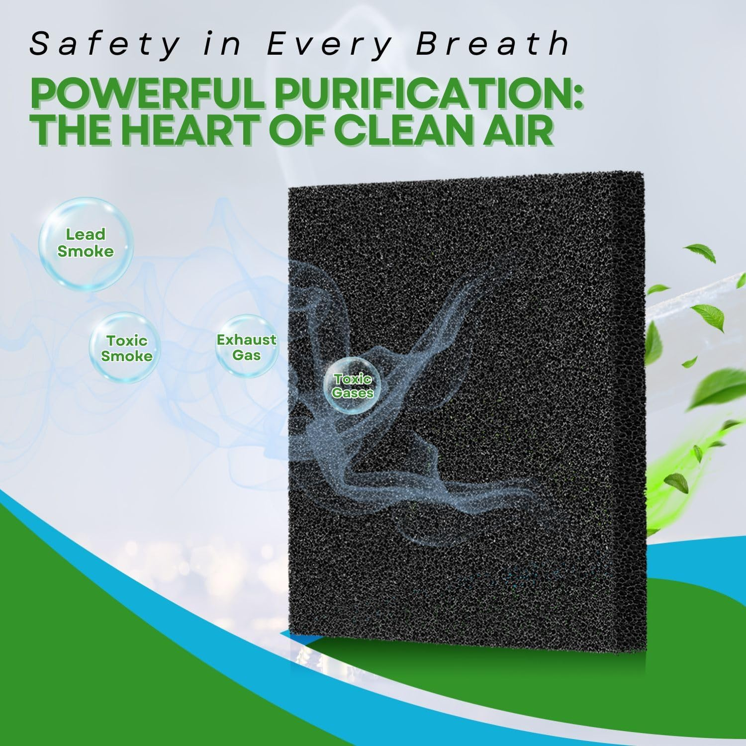 Flexzion Activated Carbon Solder Fume Extractor Filters, Fan Smoke Absorber Filter Replacements Square (5 Pack), Compatible for Flexzion 493, Valtcan 493 496 FA-400 Series Models image number 6